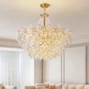 Axyaa Pearl Glass Rose Chandelier - Elegant French Design for Living Room, Bedroom, Dining Room