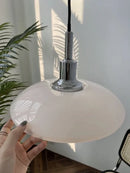 Axyaa Three-layer Glass Pendant Lighting in White Gold Silver