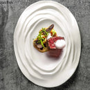Axyaa Ceramic Dinner Set - Creative Irregular Shaped Tableware for Pasta, Soup, Snacks, Desserts