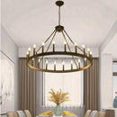 Axyaa Black Metal Chandelier Lighting for Living Room Loft, LED Pendant Lights for Villa Stairs