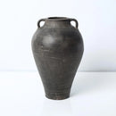 Axyaa Charcoal Gray Vase with Handles (4.9" Opening)