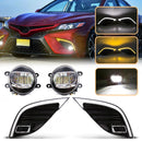 Axyaa LED Fog Lamps Toyota Camry SE XSE 2018-2020: DRL, Daytime Running Lights, Turn Signal