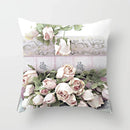 Axyaa Flower Pattern Decorative Sofa Cushion Cover Pillow Pink