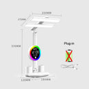 Axyaa Rechargeable Study Lamp with Fan, Clock Display, and LED Reading Light