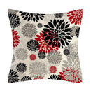 Axyaa Black Red Geometric Abstract Cushion Cover for Stylish Home Decor