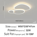 Axyaa Nordic White LED Ceiling Chandelier - Modern Dimmable Lighting for Living Room