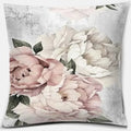 Pink Flower Pattern Cushion Cover by Axyaa - 45x45cm Decorative Pillowcase