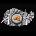 Axyaa Gold Leaf Shaped Christmas Placemats - Set of 6/10 Durable Washable Table Mats