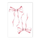 Pink Bows Cherry Wall Art Canvas Poster Prints Axyaa College Girl Room Decor