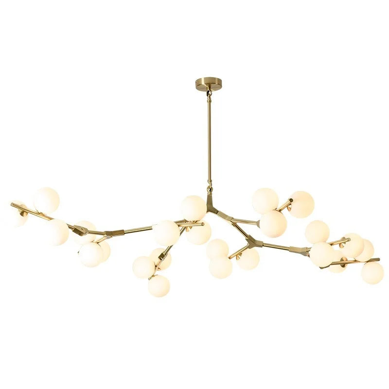 Axyaa Nordic Glass Ball Chandelier - Modern Magic Bean Pendant Lamp