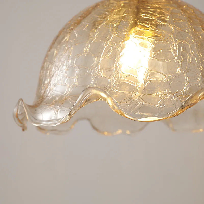 Axyaa Modern LED Copper Glass Pendant Light Chandelier for Living Dining Bar décor