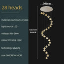 Axyaa Crystal LED Ceiling Chandelier Spiral Lamp for Home Decor