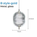 Axyaa Glass Ball Lighting Fixture for Bedroom, Dining Room, Hallway - Clear Striped Glass