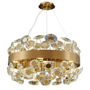 Axyaa Crystal Chandelier: Luxury Stainless Steel Pendant Lamp for Home, Restaurant, Hotel