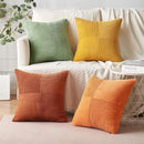 Axyaa Soft Velvet Orange Throw Pillow Covers for Couch Sofa Bed Living Room