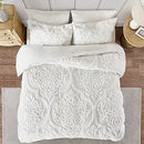 Axyaa Tufted Chenille Cotton Duvet Set with Shams - King/Cal Kin - Modern Luxe