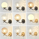 Axyaa Glass Wall Lamp: Modern Nordic Design for Living, Bedroom, Kitchen