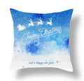Axyaa Blue Ornament Pillowcase: Festive Home Decor Cushion Cover for Christmas & New Year