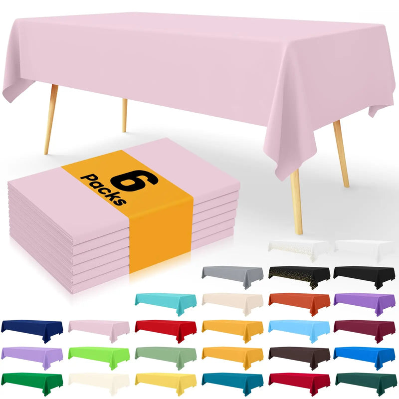 Axyaa Waterproof Plastic Table Covers 54X108inch