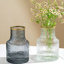 Axyaa Clear Glass Large Mouth Vase: Stylish Home Decor, Ideal for Flowers