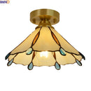 Axyaa Glass Copper LED Ceiling Lights: Modern Nordic Ceiling Lamp for Home Lighting