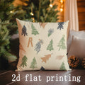 Axyaa Christmas Gnomes & Tree Pillow Cover Set for Sofa, Bedroom, Car