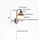 Axyaa Yellow Travertine Stone LED Wall Sconce White Glass Bathroom Light