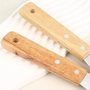 Axyaa Stainless Steel Fish Frying Shovel with Wooden Handle - Household Essential