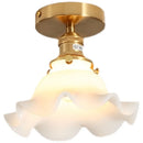 Axyaa Green Glass Indoor LED Ceiling Lamp - Modern Lighting Fixtures
