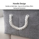 Axyaa Foldable Home Storage Basket for Clothes, Toys & Snacks with Handle