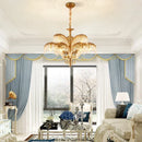 Axyaa Brass Crystal Chandelier for Villa Hall Hotel French Living Room