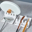 Axyaa Spoon Rests Lid Holder Spatula Stand Non-slip Kitchen Organizer