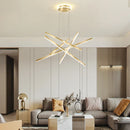 Axyaa Luminous Ceiling Plate Chandelier: Aluminum LED Lighting for Living Room Table Island