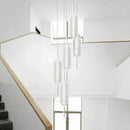 Axyaa Minimalist LED Pendant Chandelier for Staircase, Dining Room, and Cafe
