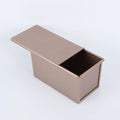 Axyaa Non-Stick Loaf Pan with Lid: Carbon Steel Bread Toast Box Mold
