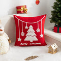 Axyaa Santa Claus Cartoon Embroidered Christmas Pillow Cover - Holiday Decor