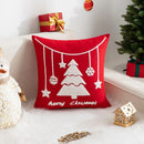 Axyaa Santa Claus Cartoon Embroidered Christmas Pillow Cover - Holiday Decor