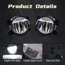 Axyaa LED Fog Lamp DRL for Jeep Wrangler JK - White Daylights 6500K