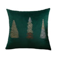 Axyaa Christmas Tree Snowflake Embroidery Pillow Cover 45x45cm 30x50cm Red Green Square