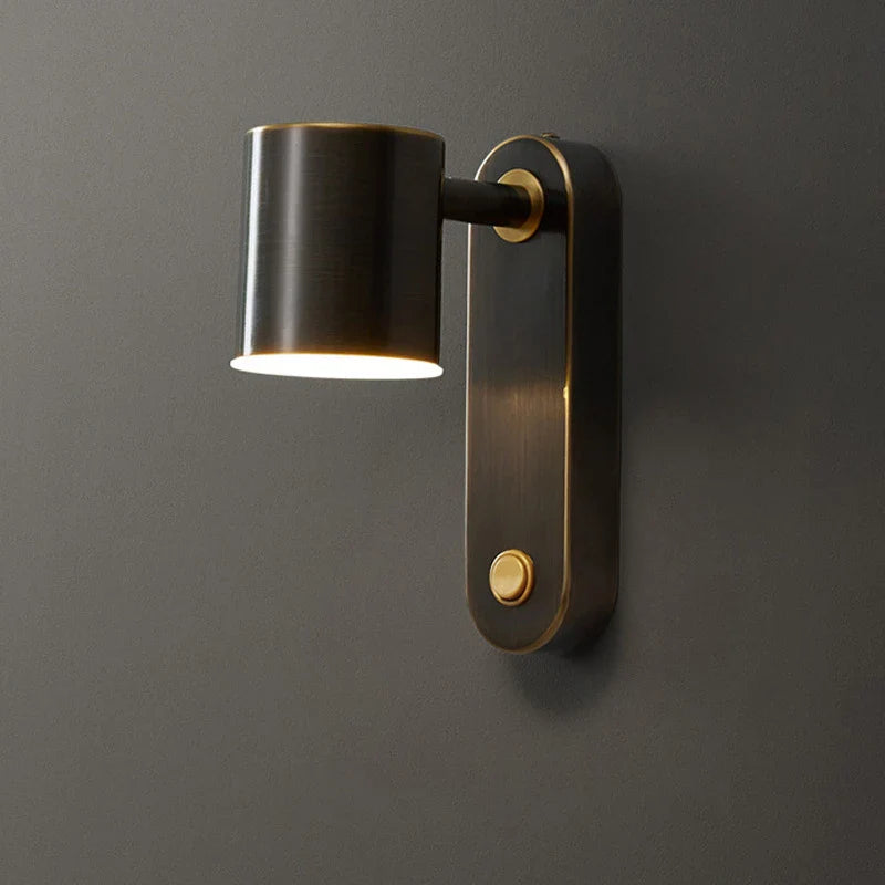 Axyaa Nordic Brass Wall Sconce Bedside Lamp - Modern Luxury LED Wall Light