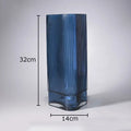 Axyaa Relief Stripe Glass Vase: Modern Minimalism Decor for Flowers, Desk, and Crafts