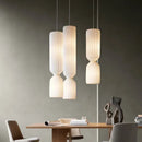 Axyaa Silk Pendant Lamp for Living Room Villa Staircase LED Floor Light