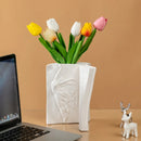 Ceramic Face Vase by Axyaa - Abstract 3D Design for Home Decor