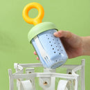 Axyaa Portable Dopamine Fruit Cup with Fork - Outdoor Leak-proof Double Layer Yogurt Cup