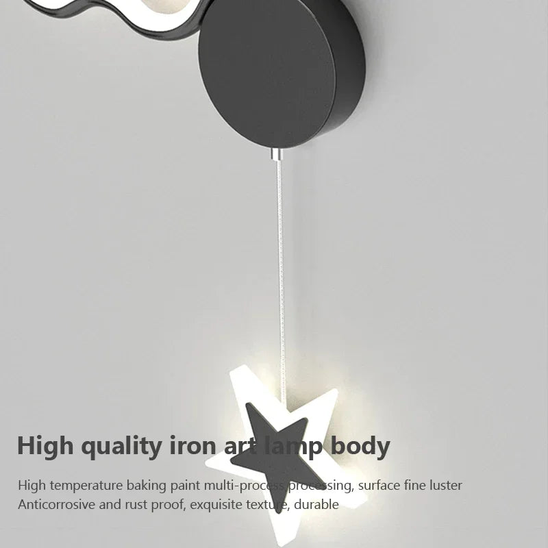 Axya LED Cloud Star Moon Wall Lamp for Room Decor