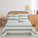 Axyaa Coarse Cloth Bed Sheet Queen Size Soft 100% Cotton Durable Breathable Naked Sleep