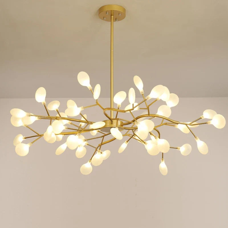 Axyaa Firefly Ceiling Chandelier: Branch Shape LED Lighting for Home Decor