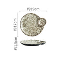 Axyaa Vintage Ceramic Dessert Plate Set - Creative Molecular Cuisine Tableware