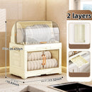 Axyaa Multi-Tier Bowl Rack: Large Capacity, Collapsible Dish Drying & Storage for Kitchen