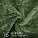 Luxurious Chenille Green Cushion Cover for Sofa Home Decor by Axyaa